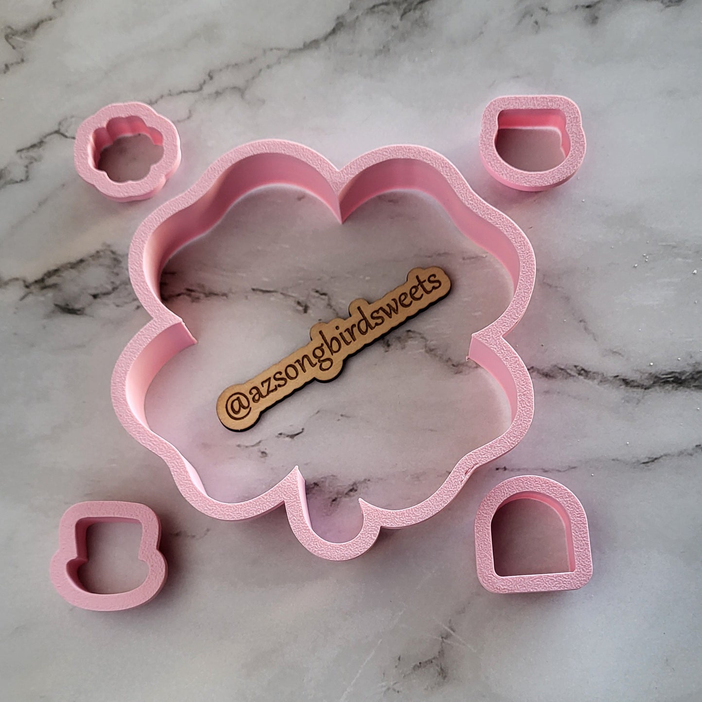 Tic Tac Toe Shamrock Cookie Cutter with mini cutters and stencil