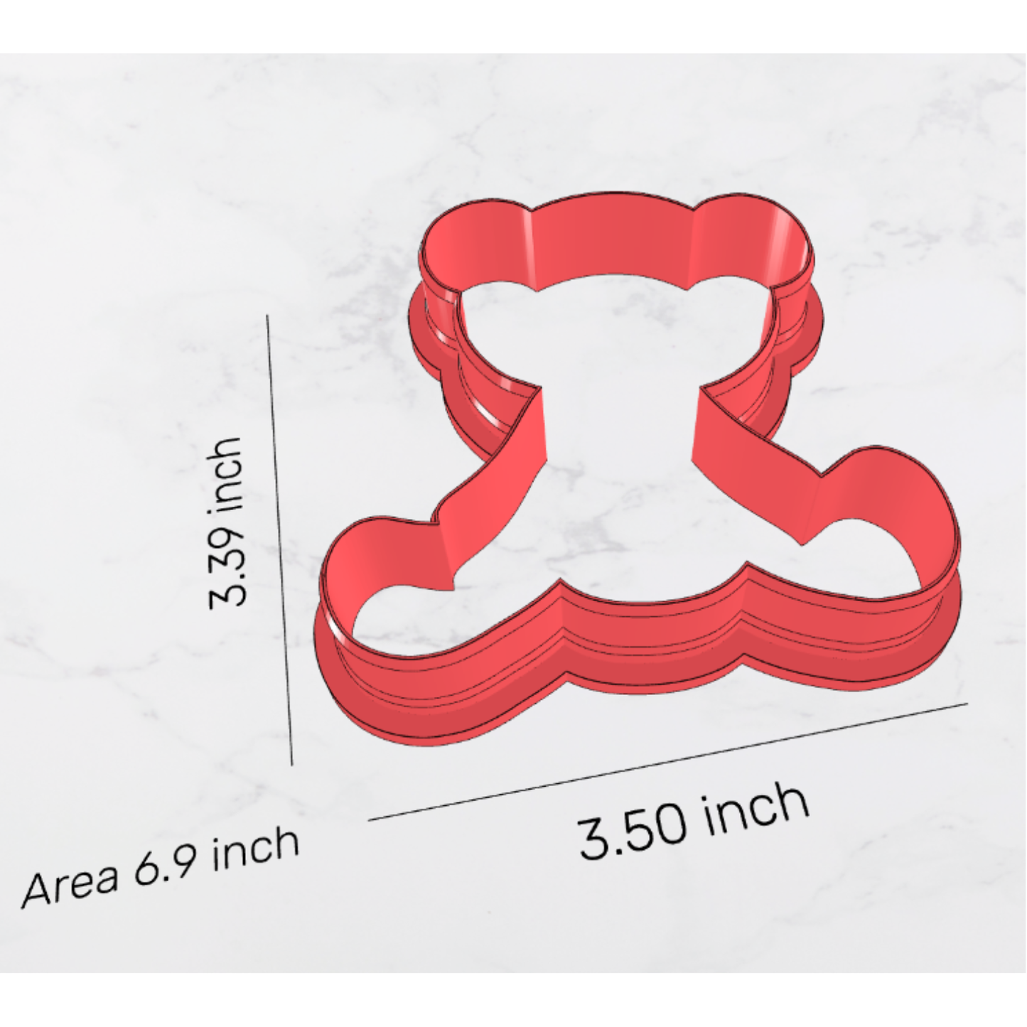 Sitting Teddy Bear Cookie Cutter