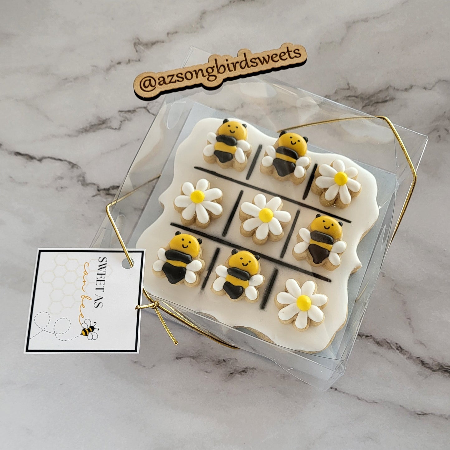 Tic Tac Toe Square Plaque Cookie Cutters and Stencil