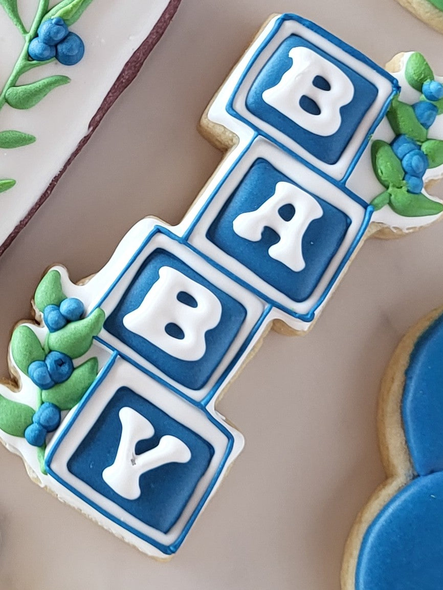 Floral Stacked Baby Block Cookie Cutter