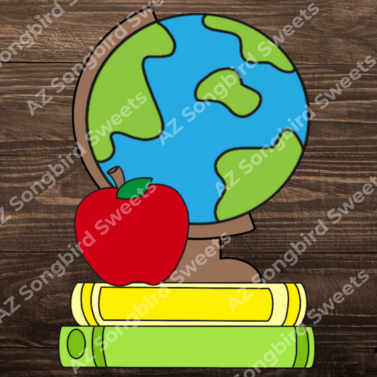 Globe on Stack of Books