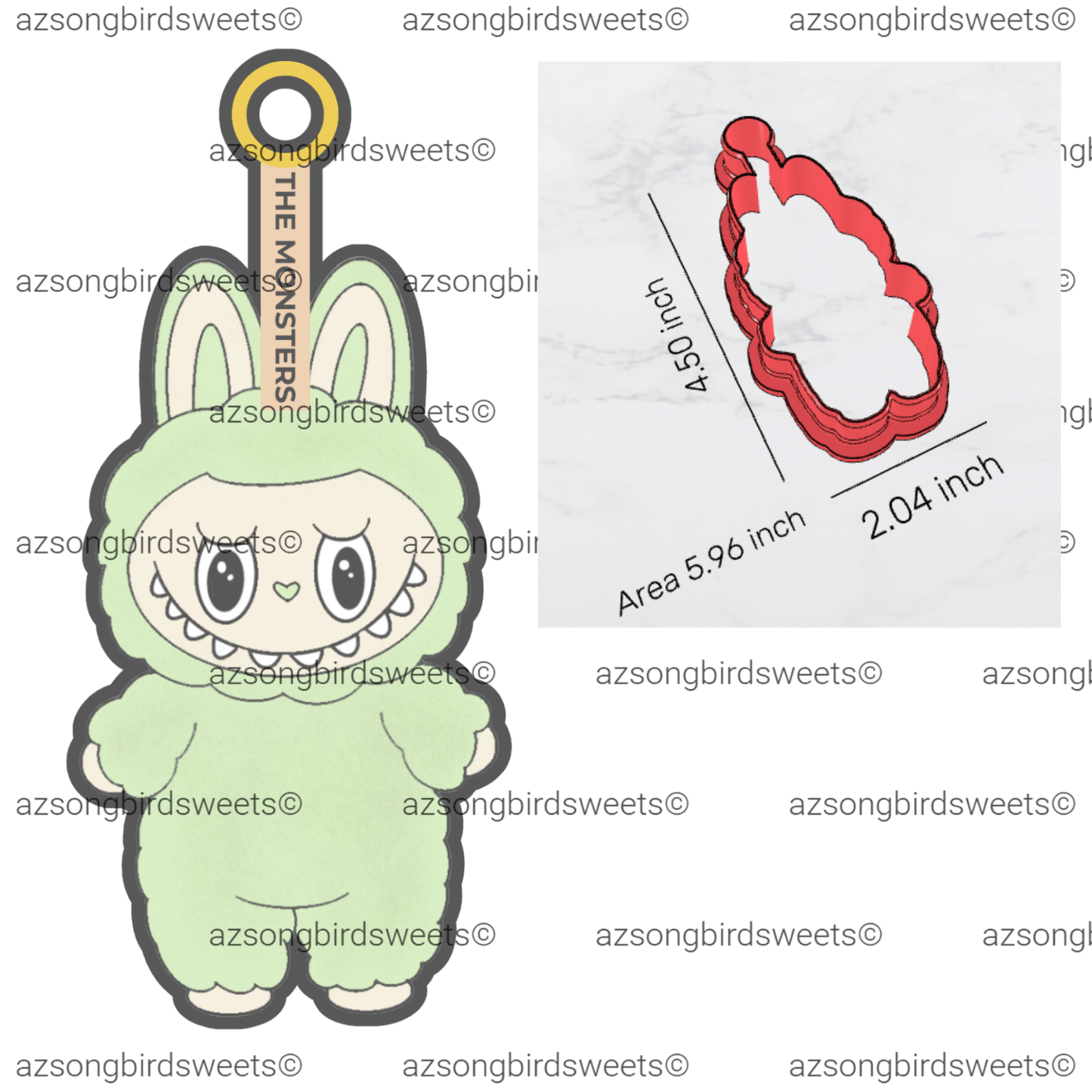 Monster Plush Standing Cookie Cutter