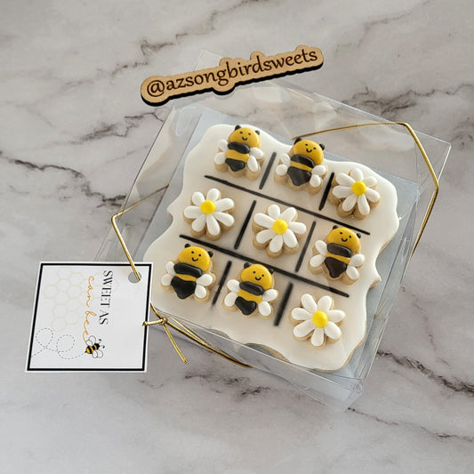 Tic Tac Toe Square Plaque Cookie Cutters and Stencil