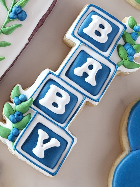 Floral Stacked Baby Block Cookie Cutter